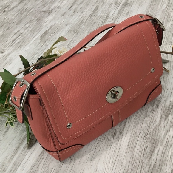 Coach Handbags - Coach Salmon Crossbody Handbag Pebble Leather